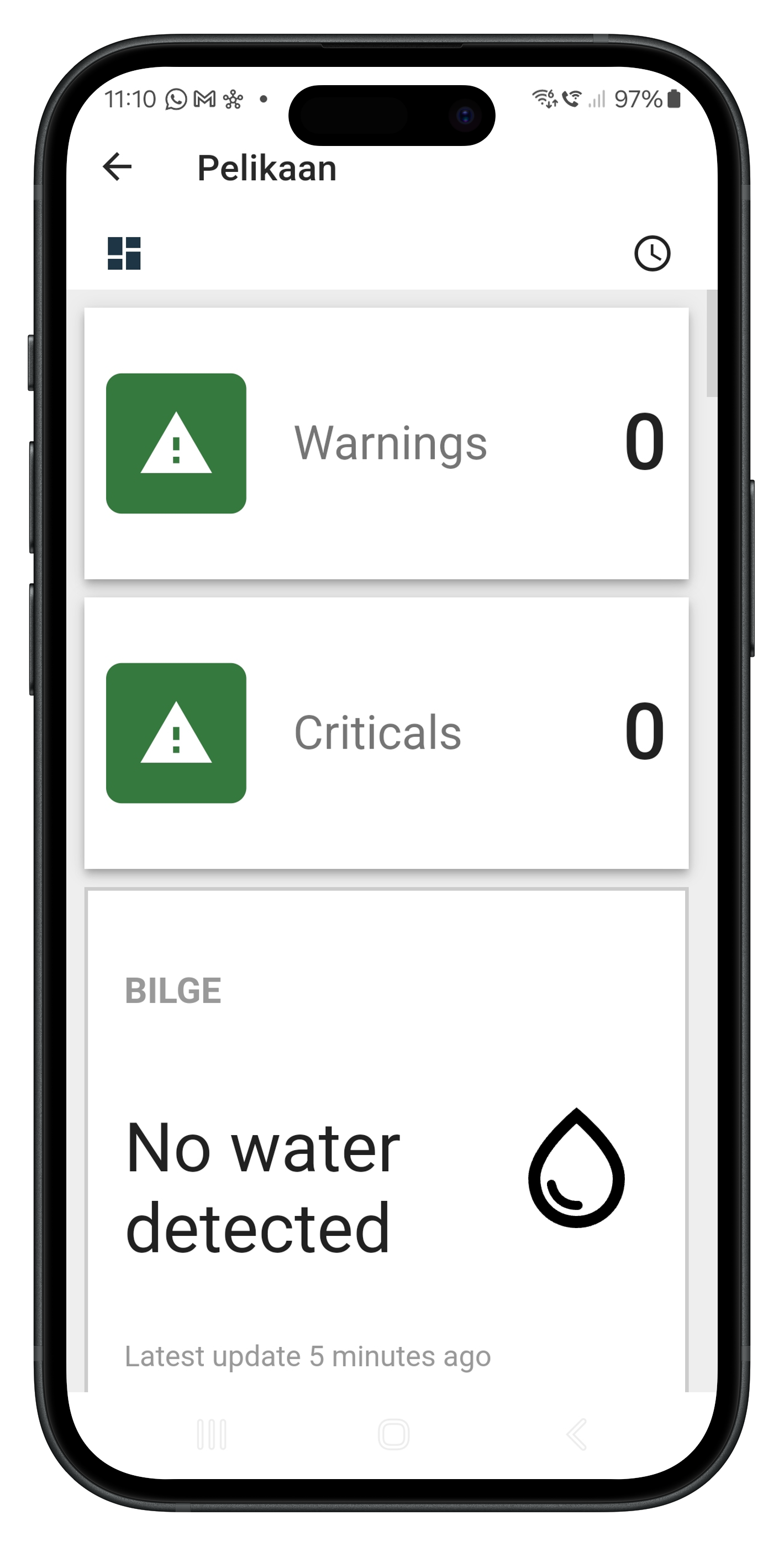 Accuspanning in de app