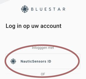 Inloggen in de BlueStar app
